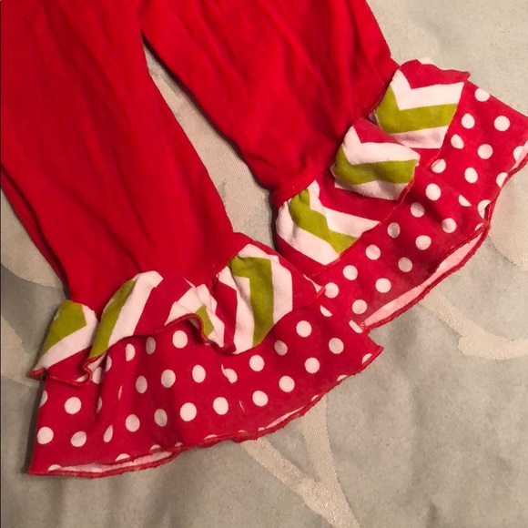 🎅🏻nursery rhyme Christmas Santa holiday outfit red and green 18mo - Picture 7 of 7